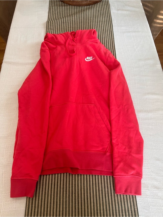 Nike Sweaters - Nike Bright Red Hoodie with White Swoosh